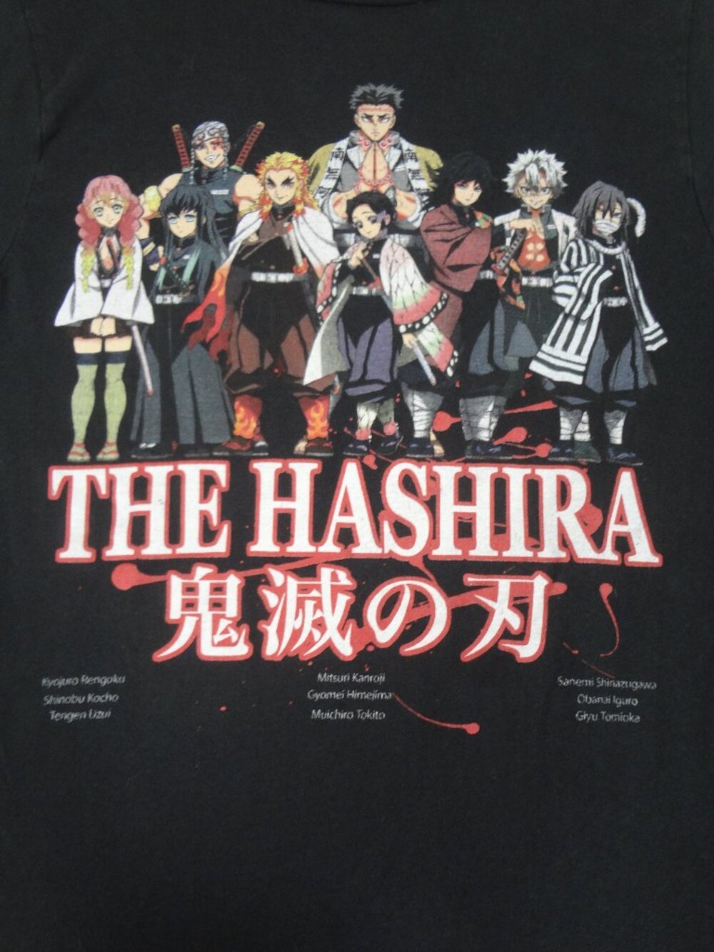 DEMON SLAYER THE HASHIRA GROUP ANIME BLACK XS T-SHIRT M24